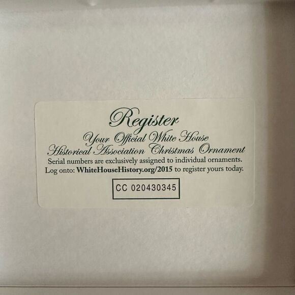 The White House Historical Association Christmas Ornament 2015 Collectible - Picture 4 of 7